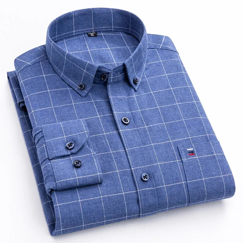 Camisa Manga Larga Hombre Talla Grande 7XL Algodón Ajustada ShirtPlus - Corporación Turística