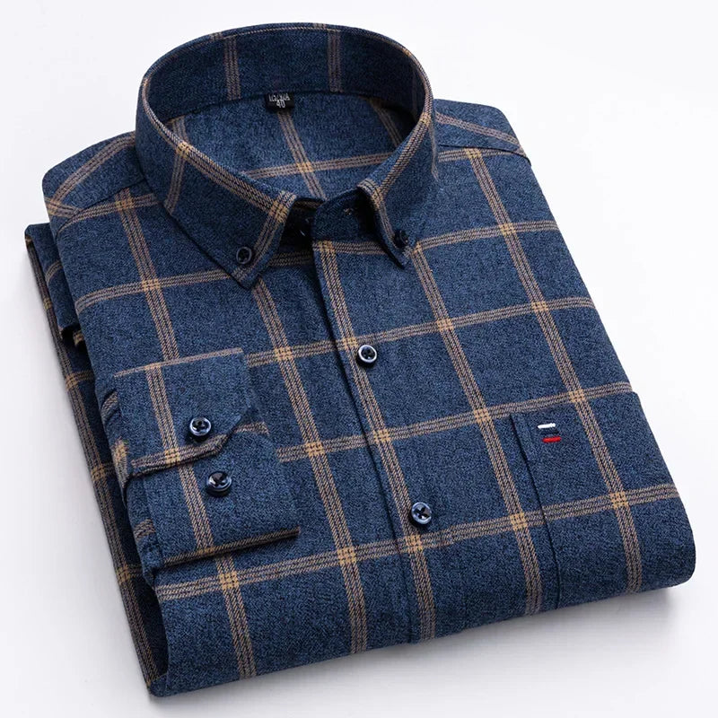 Camisa Manga Larga Hombre Talla Grande 7XL Algodón Ajustada ShirtPlus - Corporación Turística