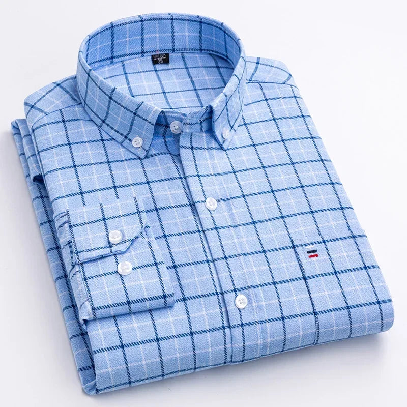 Camisa Manga Larga Hombre Talla Grande 7XL Algodón Ajustada ShirtPlus - Corporación Turística