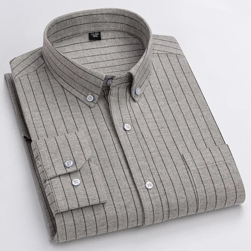 Camisa Manga Larga Hombre Talla Grande 7XL Algodón Ajustada ShirtPlus - Corporación Turística