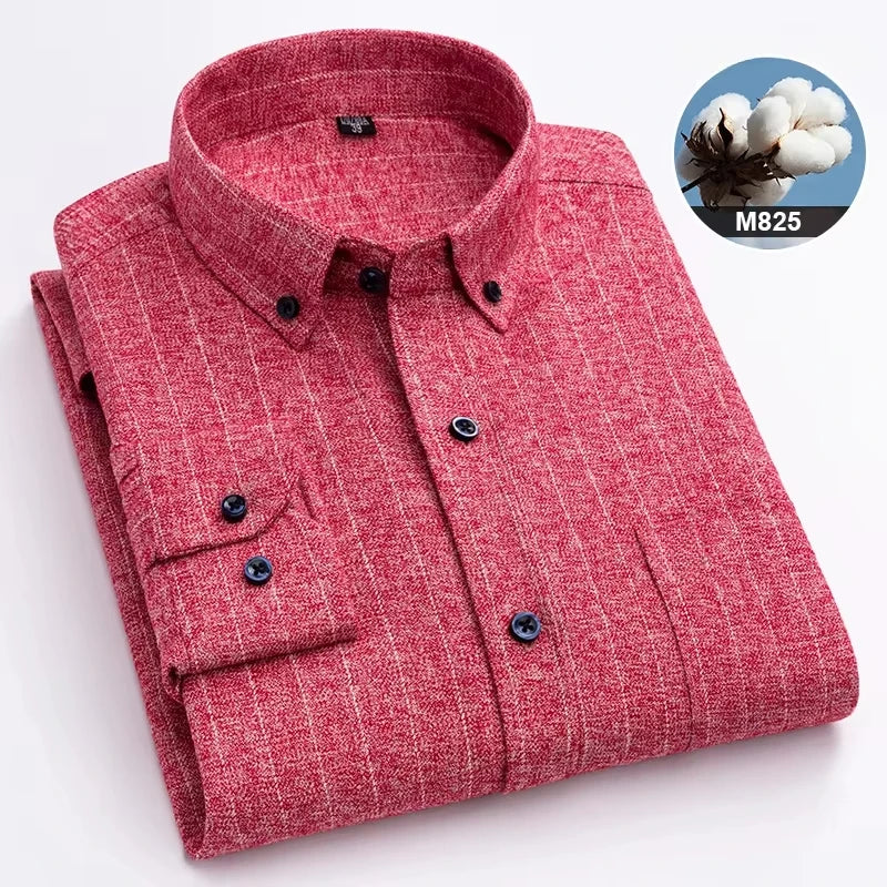 Camisa Manga Larga Hombre Talla Grande 7XL Algodón Ajustada ShirtPlus - Corporación Turística