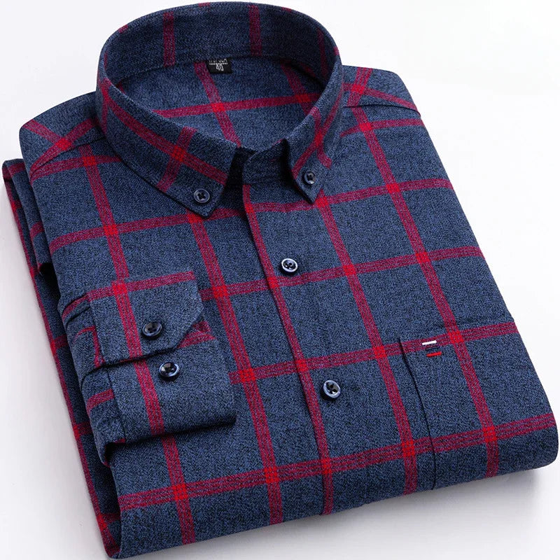 Camisa Manga Larga Hombre Talla Grande 7XL Algodón Ajustada ShirtPlus - Corporación Turística