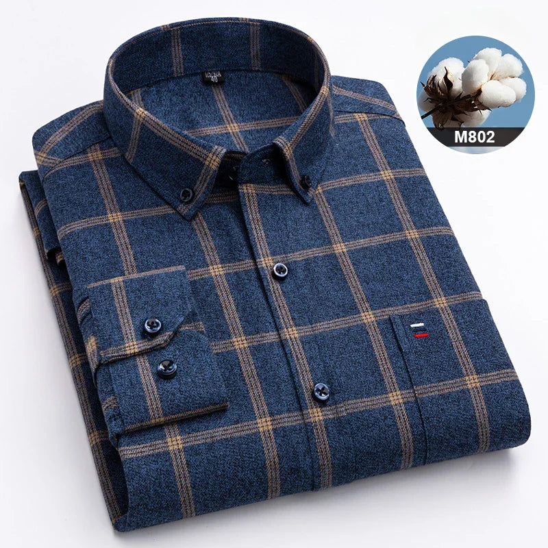 Camisa Manga Larga Hombre Talla Grande 7XL Algodón Ajustada ShirtPlus - Corporación Turística
