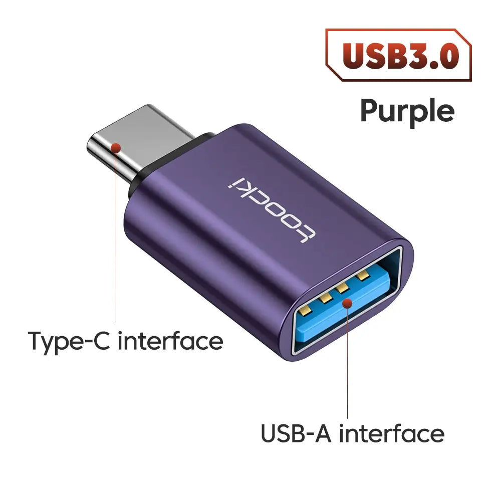 Adaptador USB 3.0 Toocki Tipo C a USB OTG para Macbook Xiaomi