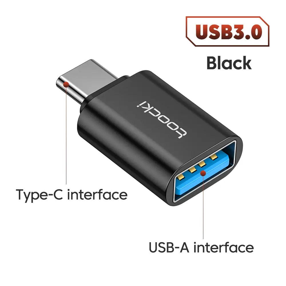 Adaptador USB 3.0 Toocki Tipo C a USB OTG para Macbook Xiaomi