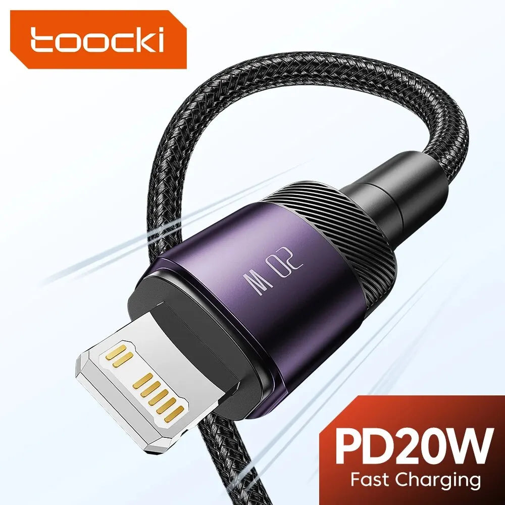 Cable Carga Rápida Toocki PD 20W USB-C a Lightning - Carga Segura