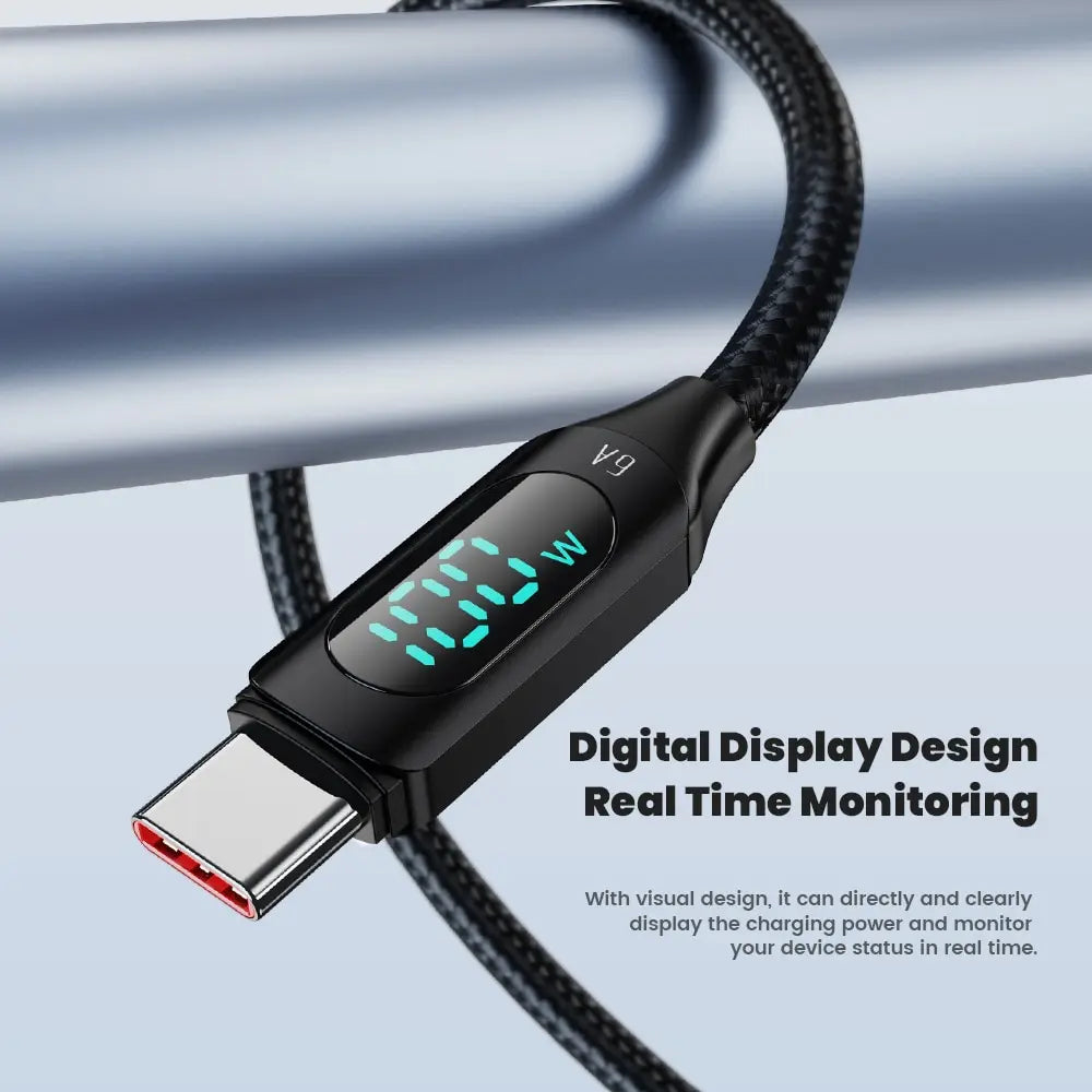 Cable USB-C Toocki 100W Carga Rápida para Huawei, Samsung