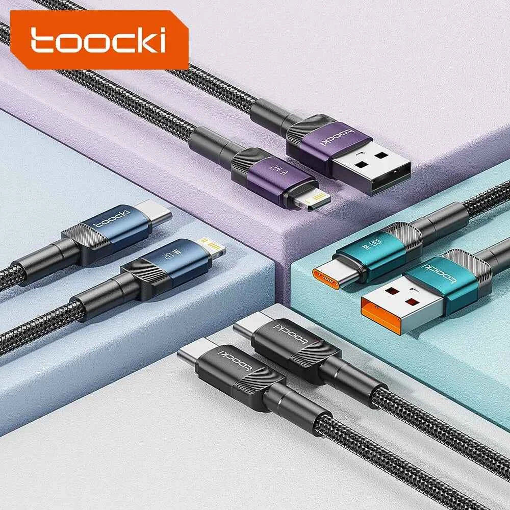 Cable USB C Toocki Carga Rápida PD 100W para iPhone 15/14/13/12