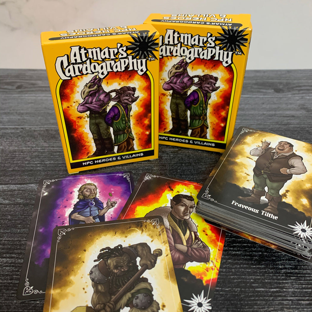 NPCs Heroes & Villains Cardography Deck
