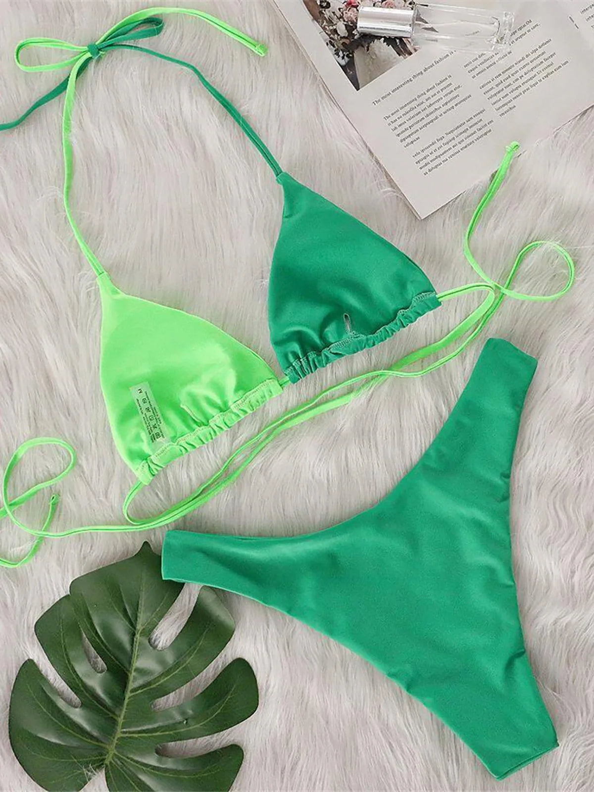 Bikini Pedrería Diamantes Halter Mujer V6467 - Varleinsar Verano Playa - Corporación Turística