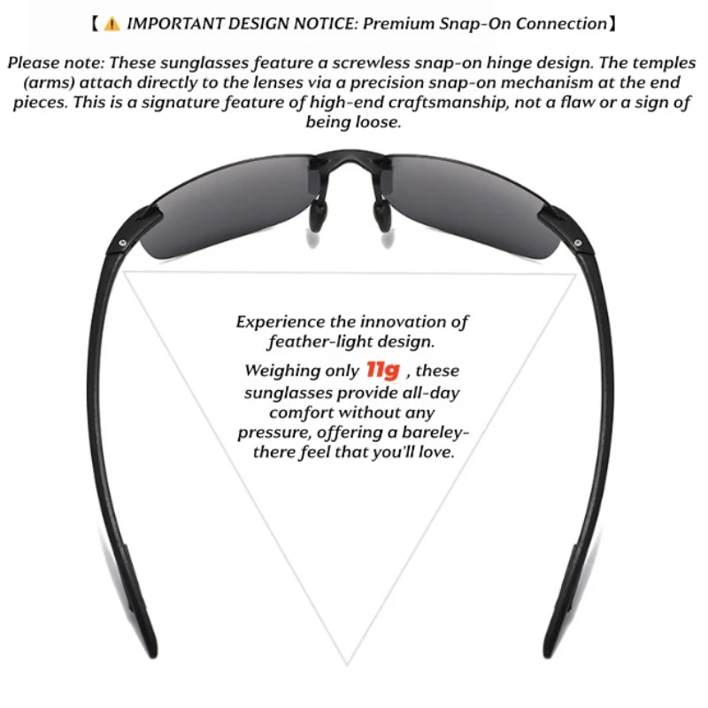 Gafas de Sol Polarizadas VEGUEROS Hombre: Ultraligeras TR90, Conducción y Pesca - Corporación Turística