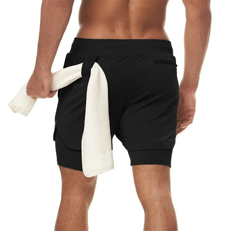 Pantalones Cortos Camuflaje Hombre Gym 2 en 1 Secado Rápido - Corporación Turística