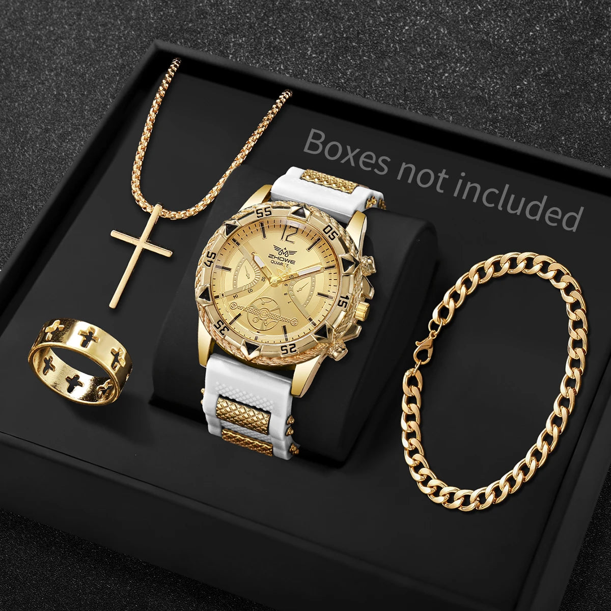 Reloj Árabe Yolako 4 Piezas Cuarzo Hombre Moda Casual