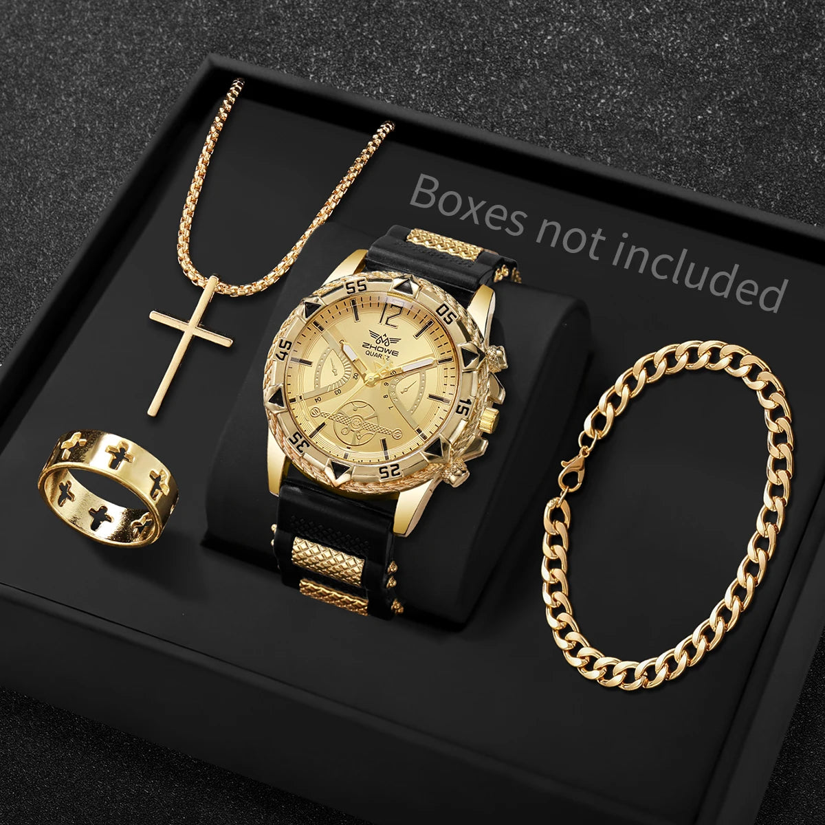 Reloj Árabe Yolako 4 Piezas Cuarzo Hombre Moda Casual
