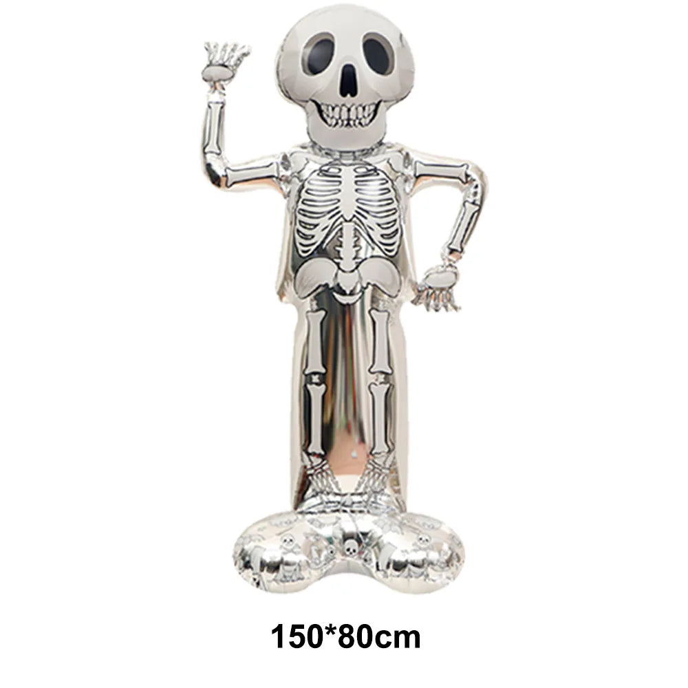 Globo Esqueleto Gigante Calavera Terror Halloween Foil Inflable