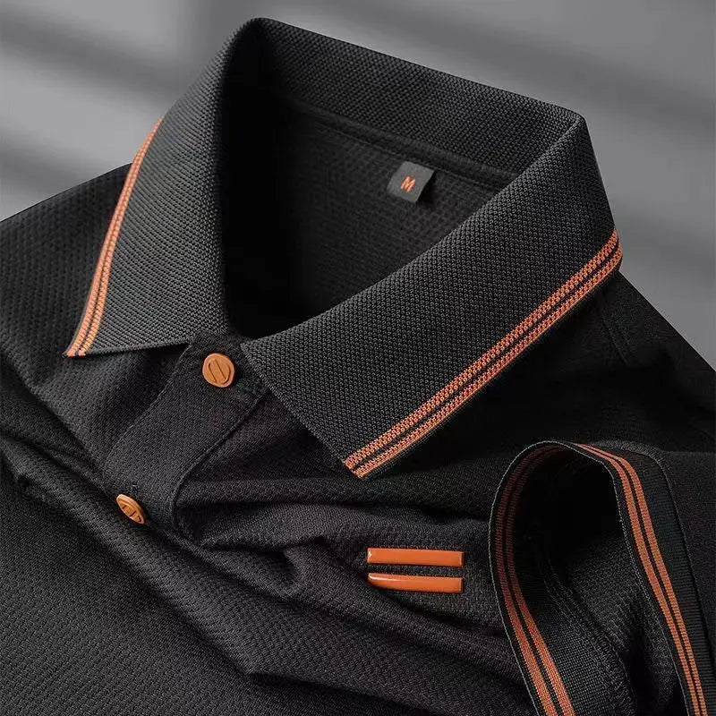 Polo de Lujo Hombre ZHUOFU Manga Corta Casual Transpirable Verano - Corporación Turística