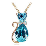 gold oceanblue Collar colgante by malltor sold by malltor