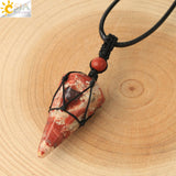 Breciated Jasper Colgantes De Cristal Cuarzo Negro by malltor sold by malltor