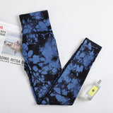 Tiedyed Deep Blue Legging Slim Cintura Alta by malltor sold by malltor
