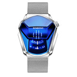 White-mesh Blue Reloj de lujo by malltor sold by malltor