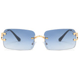 gold with brown Lentes de sol rectangulares by malltor sold by malltor