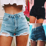 Light Blue short de mezclilla deshilachados by malltor sold by malltor