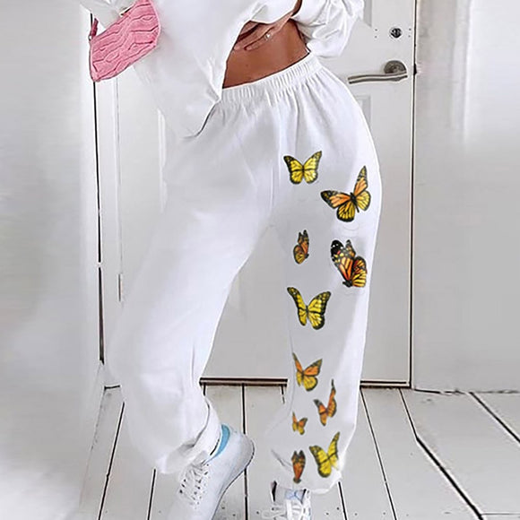 White Pantalones Deportivos Estampados by malltor sold by malltor