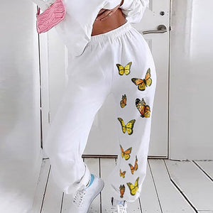 White Pantalones Deportivos Estampados by malltor sold by malltor