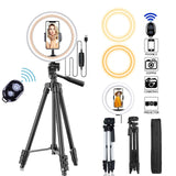 102Cm-selver Anillo de Luz Led con Trípode Bluetooth selfie by malltor sold by malltor