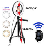 102Cm-black Anillo de Luz Led con Trípode Bluetooth selfie by malltor sold by malltor