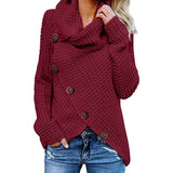Burgundy Suéter de cuello de Tortuga by malltor sold by malltor