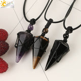 Yellow Tiger Eye Colgantes De Cristal Cuarzo Negro by malltor sold by malltor