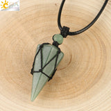 Green Aventurine Colgantes De Cristal Cuarzo Negro by malltor sold by malltor