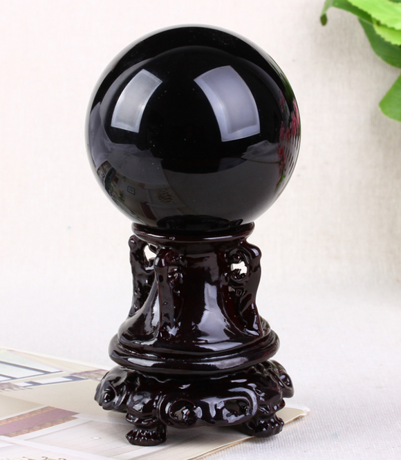 new 100mm diameter ball 8,ball and stand Bola de Obsidiana by malltor sold by malltor