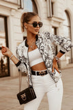 Mujer Chaqueta elegante Estampada - Malltor