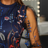 Blue Blusa floral de manga larga by malltor sold by malltor