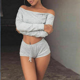 Gray Conjunto Blusa y Short by malltor sold by malltor