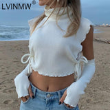 white Camiseta de Punto Sólido by malltor sold by malltor
