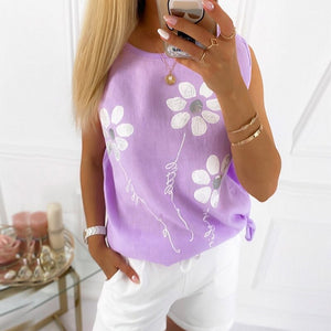 Fuchsia Blusa con Estampado Floral by malltor sold by malltor