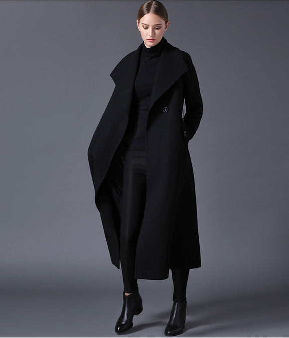 Black Abrigo de lana by malltor sold by malltor