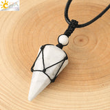 White Turquoise Colgantes De Cristal Cuarzo Negro by malltor sold by malltor