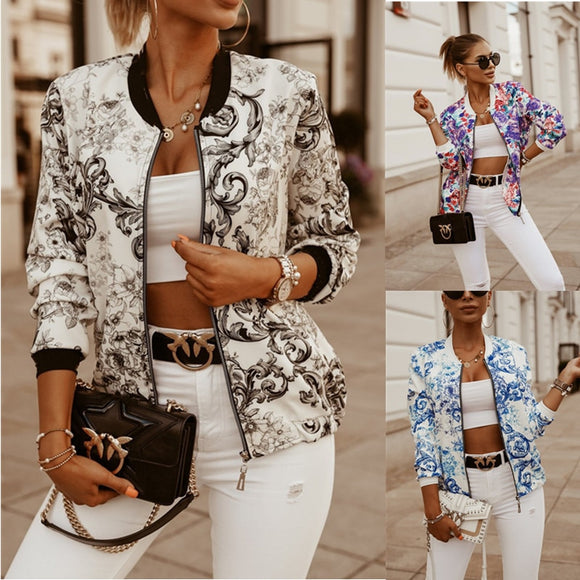 Mujer Chaqueta elegante Estampada - Malltor