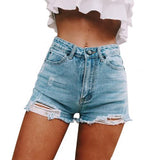 Light Blue short de mezclilla deshilachados by malltor sold by malltor