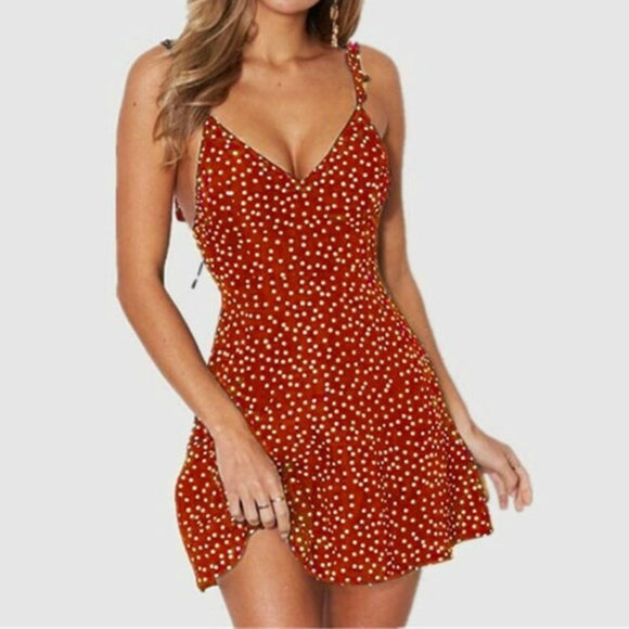 Burgundy Vestido Casual by malltor sold by malltor