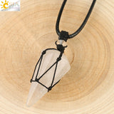 White Crystal Colgantes De Cristal Cuarzo Negro by malltor sold by malltor