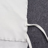 white Camiseta de Punto Sólido by malltor sold by malltor