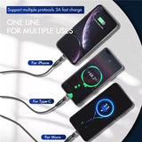 Purple and 3 Plug Cable de carga rápida by malltor sold by malltor