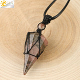 Line Rhodolite Colgantes De Cristal Cuarzo Negro by malltor sold by malltor