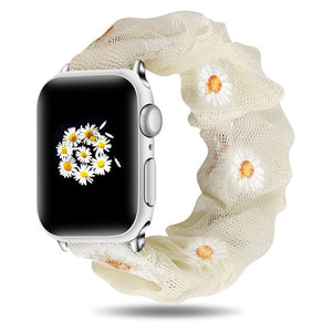 DaisyWhite Bandas scrunchie del Apple Watch by malltor sold by malltor